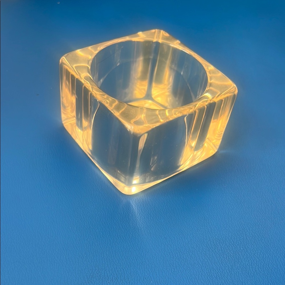 Lucite wide bangle bracelet